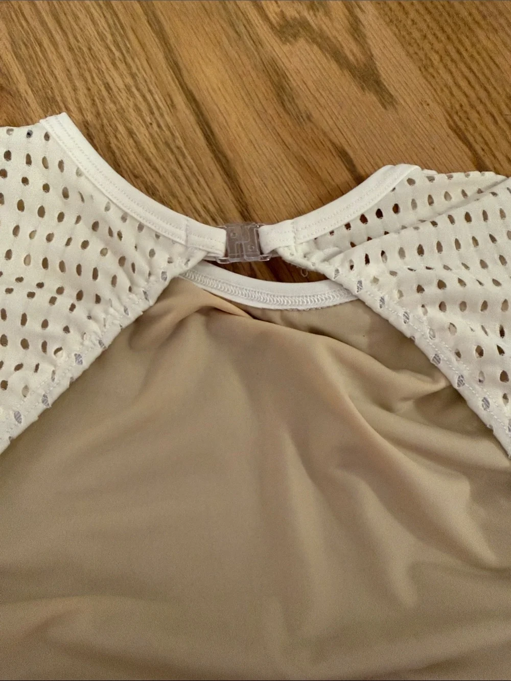 Girls White & Royal blue Dance Leotard - Classic Sleeveless